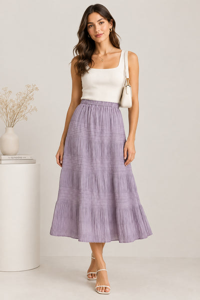 Fine Pleats Pleated Skirt
