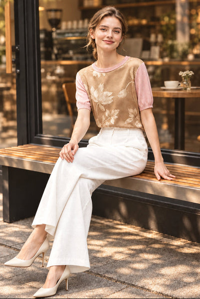 Delicate Floral Silk Top