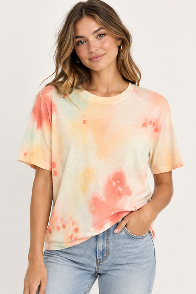 Watercolor Floral Print Knit Top