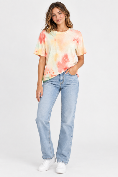 Watercolor Floral Print Knit Top