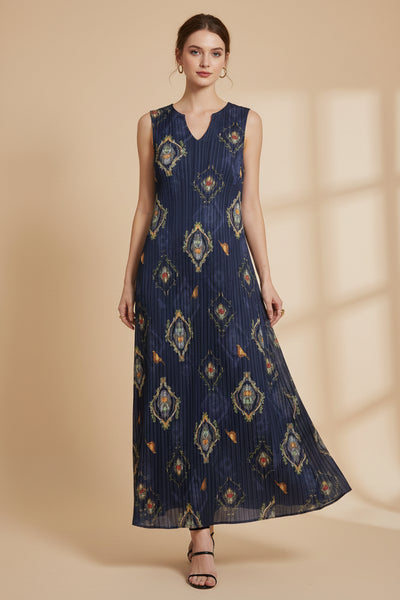 Printed Pattern Maxi Dress