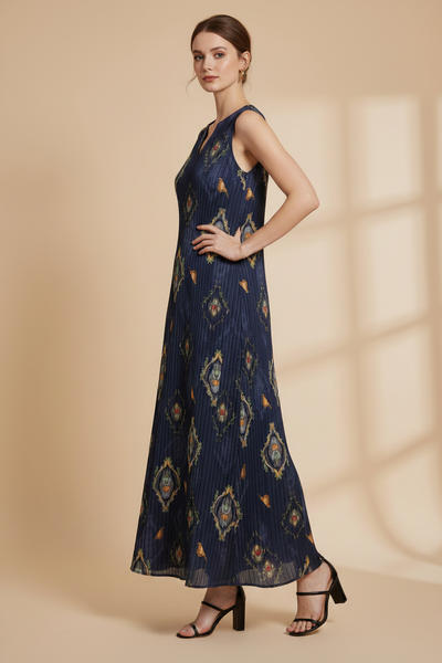 Printed Pattern Maxi Dress