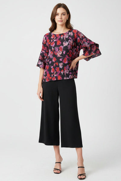 Fluffery Sleeves Pleated Top