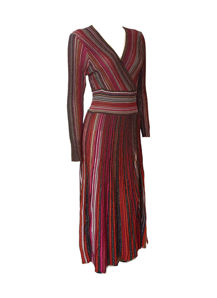 9250003  Multicolored Vertical Striped Dress