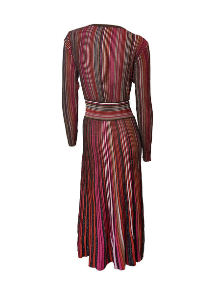9250003  Multicolored Vertical Striped Dress