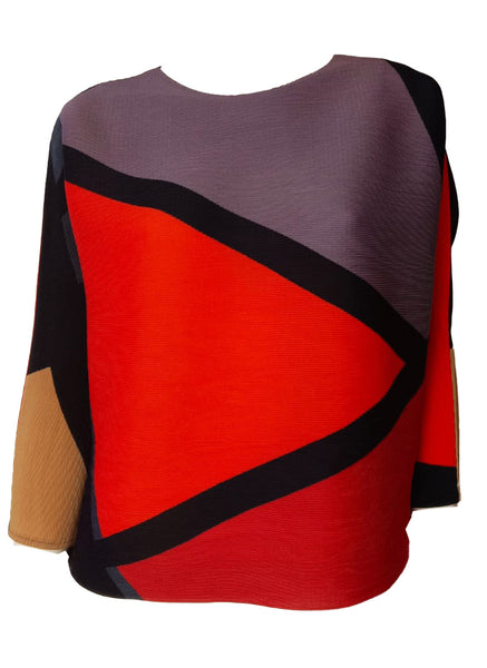9250005 Geometric Long Sleeve Top