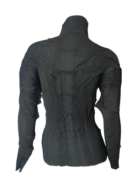 9250006 High Neck Sculpted Blouse