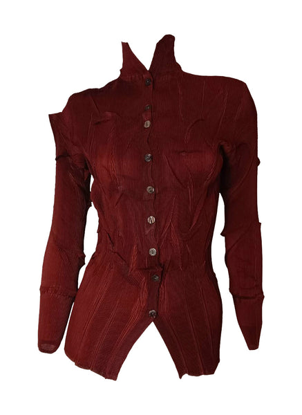 9250006 High Neck Sculpted Blouse