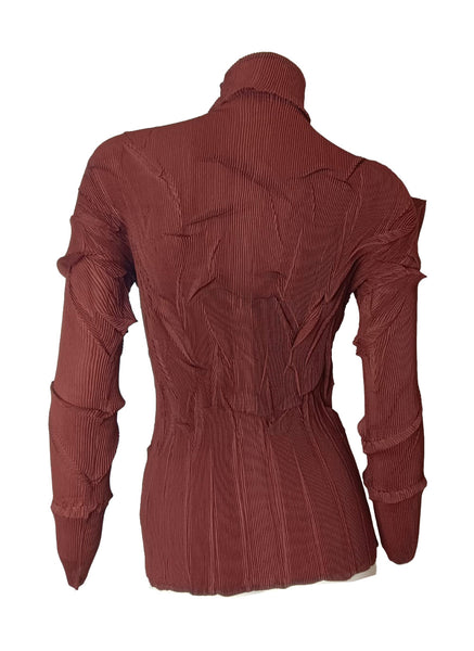 9250006 High Neck Sculpted Blouse