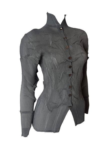 9250006 High Neck Sculpted Blouse