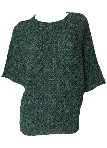9250007 Floral Flowy Crinkled Top