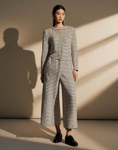 9250011 Stripes Pleated Pants