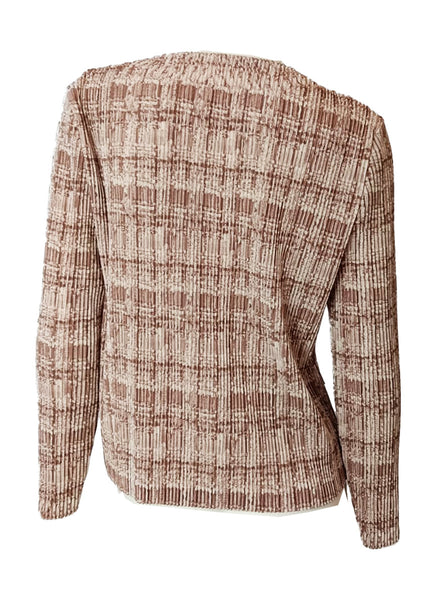 9250013  Tweed Style Pleated Jacket