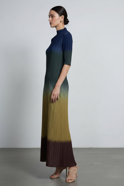 Multi-color Pleated Dress