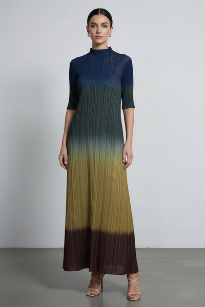 Multi-color Pleated Dress