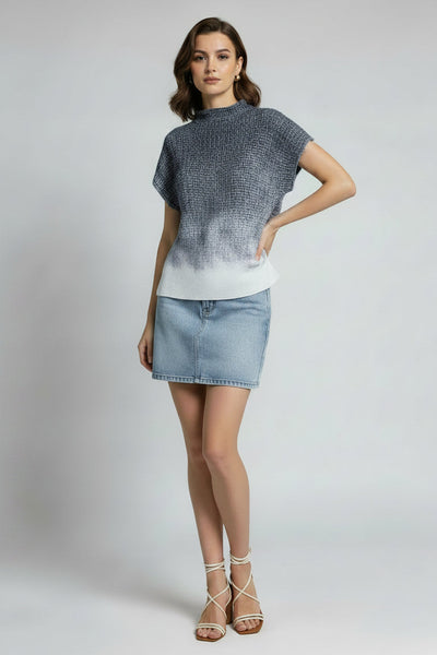 Dip-dye Pleated Top