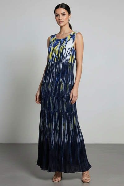 Abstract Print Maxi Dress