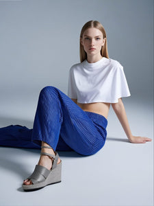 7240024 High Waist Loose Pleated Pants