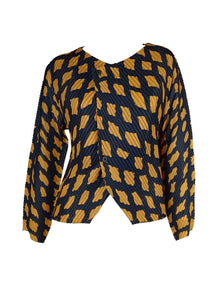 D240004 Long Sleeve Pleated Cardigan