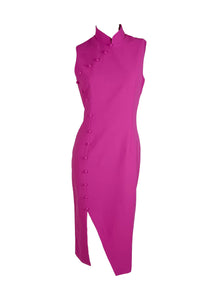 D240012 Mandarin Collar Cheongsam *Pink