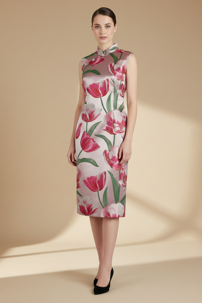 Floral Embroidery Cheongsam