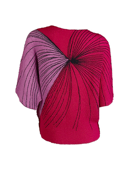 D240017 Contrast Color Pleated Top