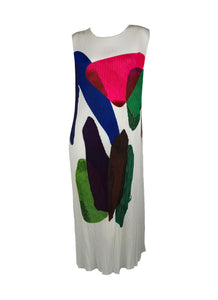 D240020 Printed Sleeveless Pleats Dress *Last Piece