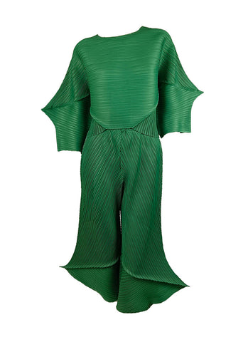 D240028 Special-Shaped Pleats Top & Pants Set *Last Set