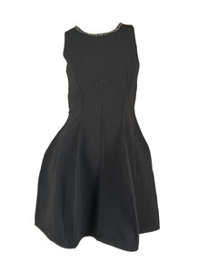D240036 Diamond Collar Waist Dress *Last Piece