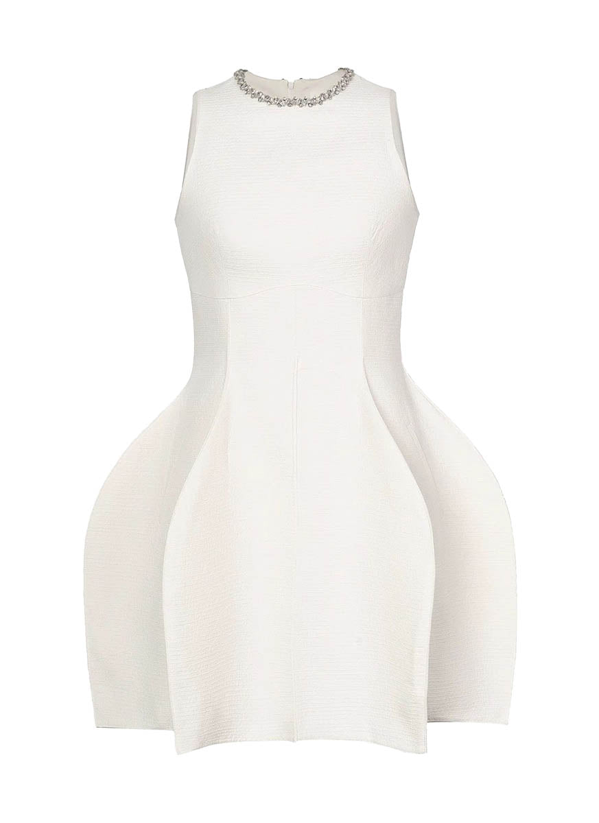 D240036 Diamond Collar Waist Dress *Last Piece
