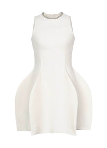 D240036 Diamond Collar Waist Dress *Last Piece