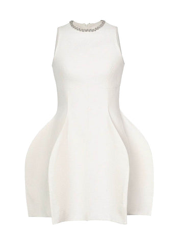 D240036 Diamond Collar Waist Dress *Last Piece