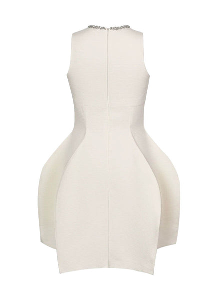 D240036 Diamond Collar Waist Dress *Last Piece