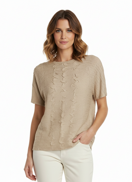 Textured Petal Creased Top