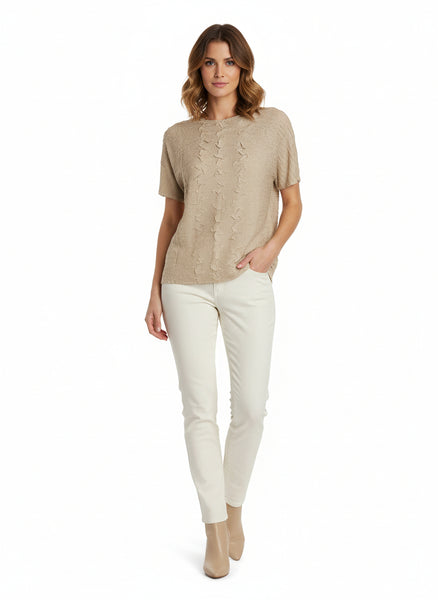 Textured Petal Creased Top