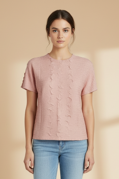 Textured Petal Creased Top