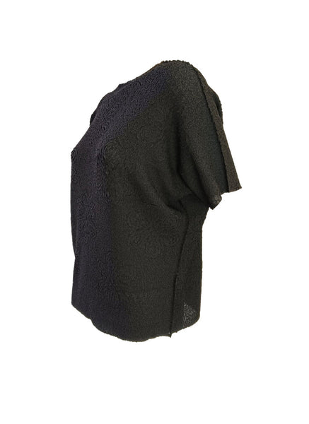 Textured Floral Creased Top