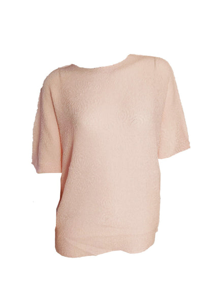 Textured Floral Creased Top