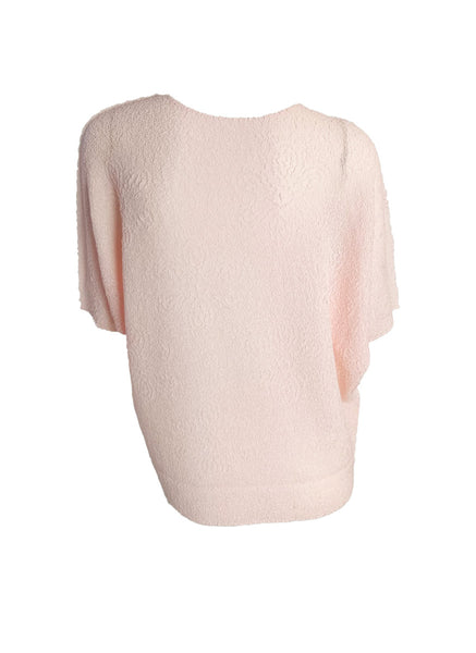 Textured Floral Creased Top