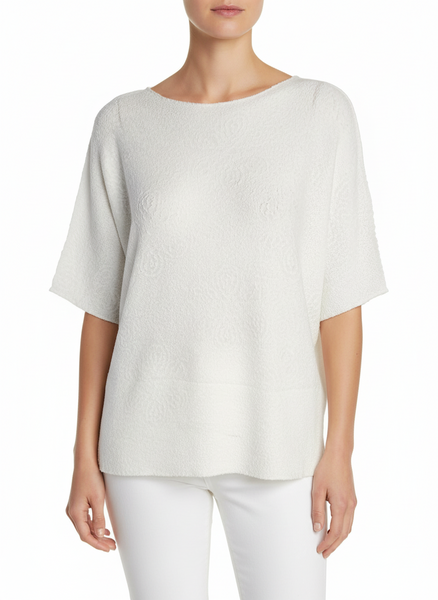 Textured Floral Creased Top