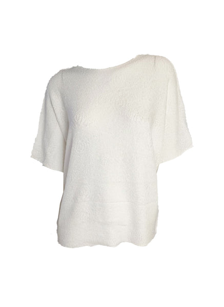 Textured Floral Creased Top