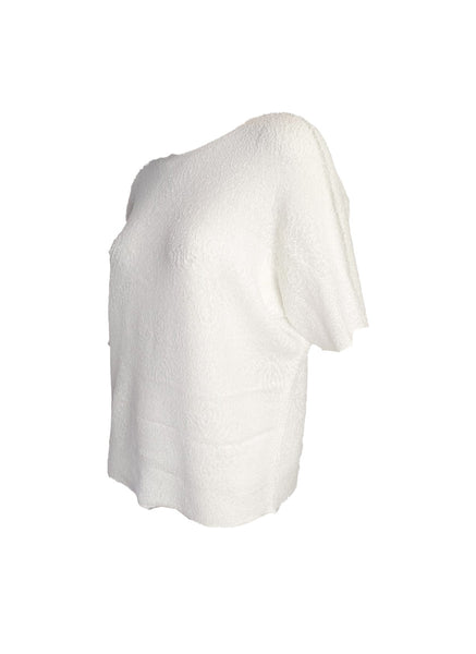 Textured Floral Creased Top