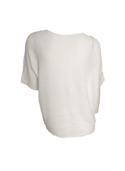 Textured Floral Creased Top