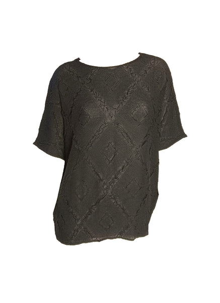 Quilted Pattern Creased Top