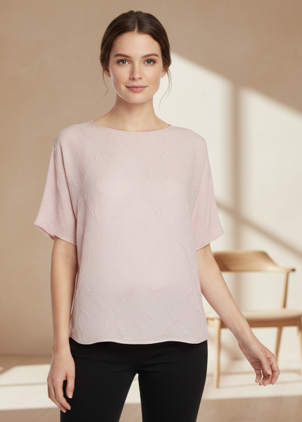 Quilted Pattern Creased Top