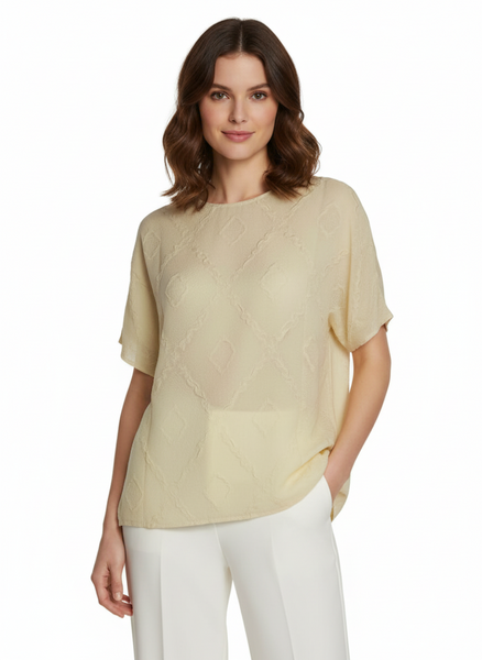 Quilted Pattern Creased Top