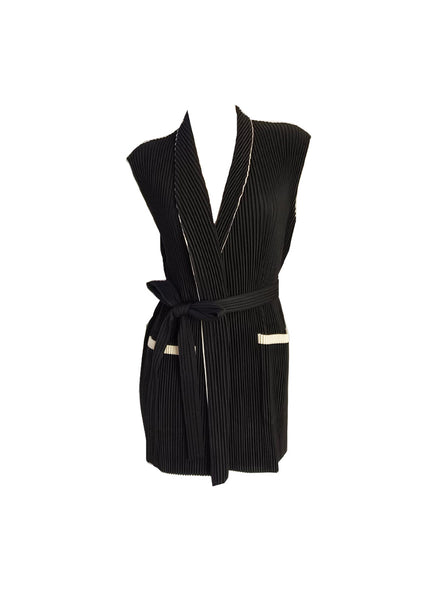 Pleated Long Vest