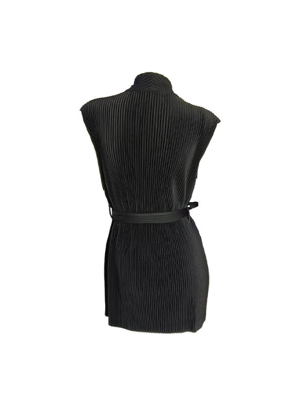 Pleated Long Vest