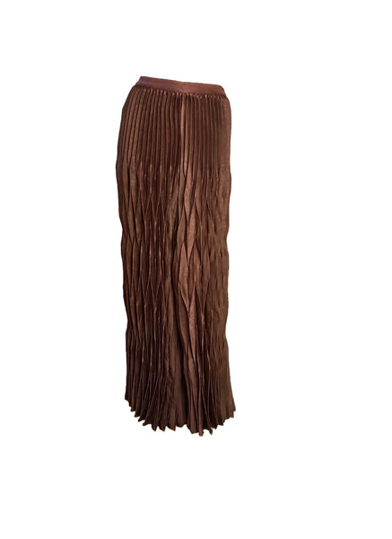 Satin Pleated Dress Pants