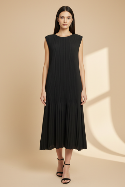 Sleeveless Pleated Dress